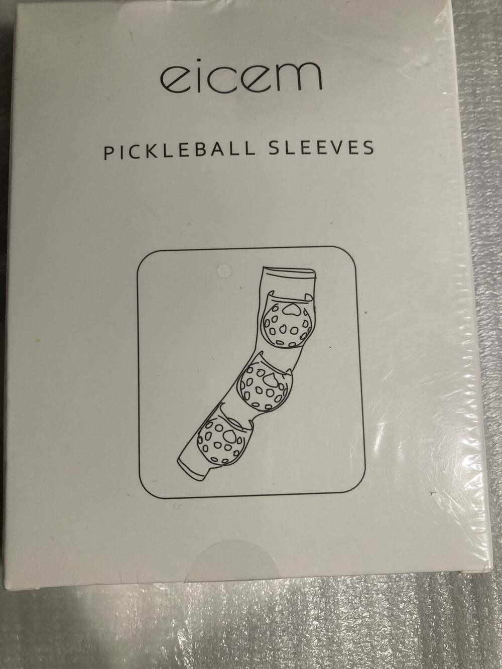 eicem Pickleball Compression Arm Sleeves, Black, Size L